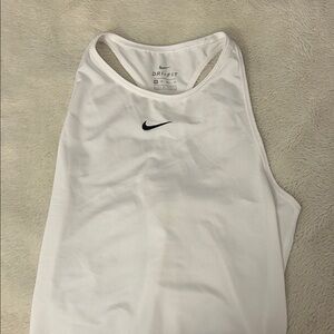 Nike White Dri-FIT Athletic Tank